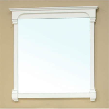 Comfortcorrect 42 in Solid wood frame mirror-Cream White CO2528699